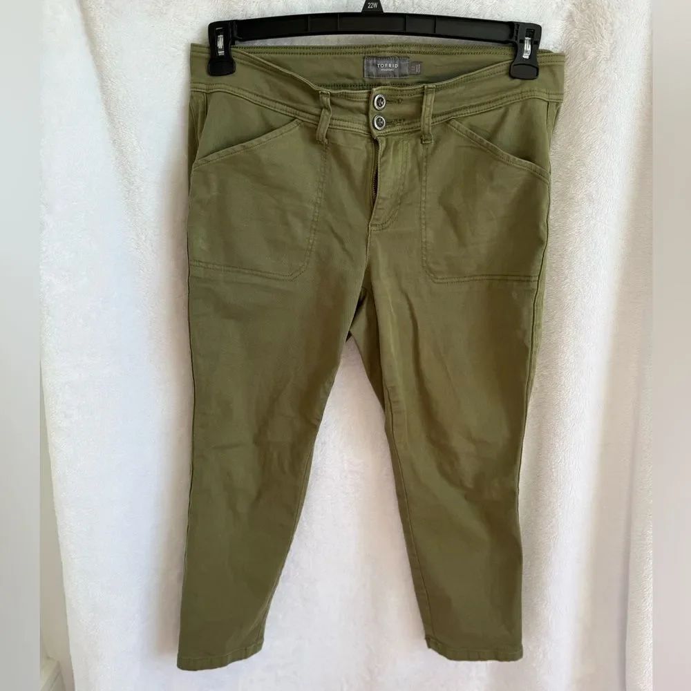 Torrid Olive Green Twill Pants